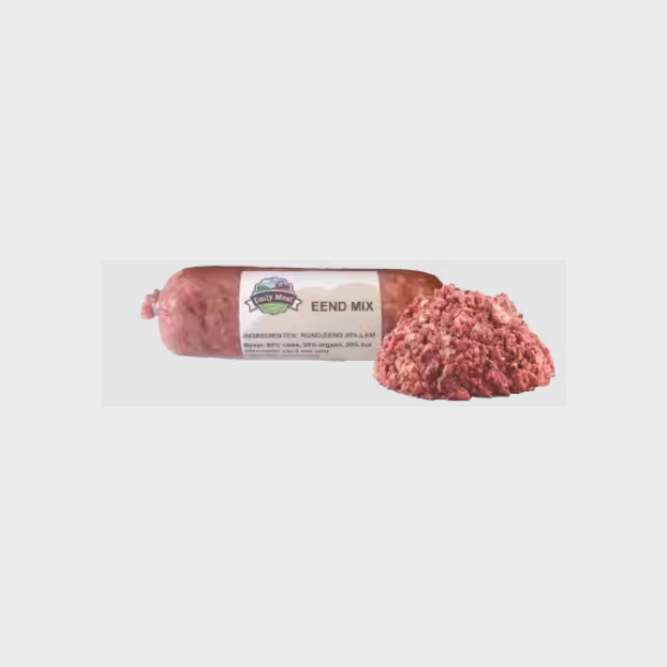 Andemix best�ende af and, okse og lam 1000 gram 43,- pr. stk.