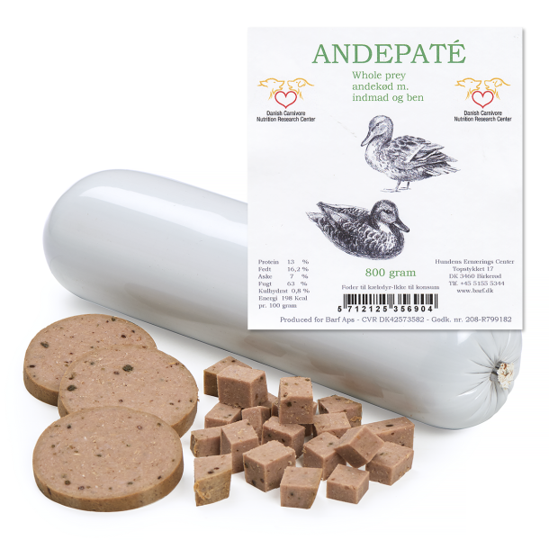 Ande pate med ben 800 gram 10 stk