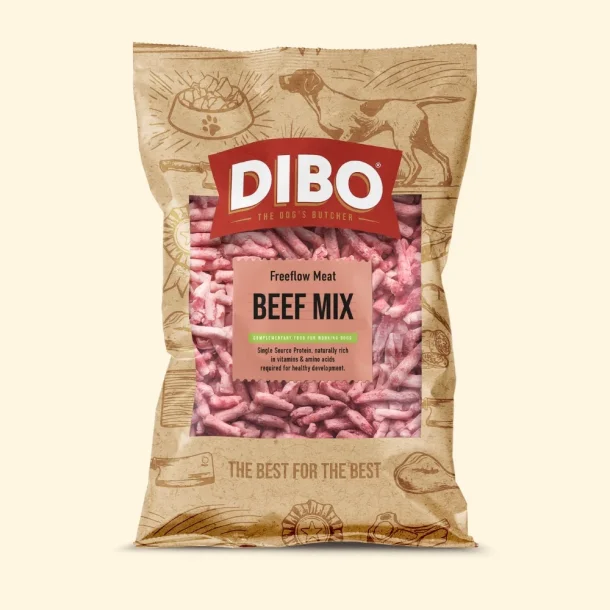 Dibo 2000 gram l�sfrosset oksek�d Pris 125,- pr stk.