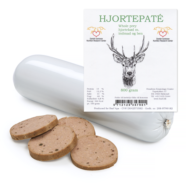 Hjorte pate med ben 800 gram 10 stk