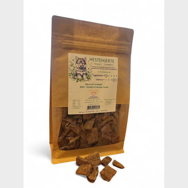 Heste hjerte frysetrret 150 gram