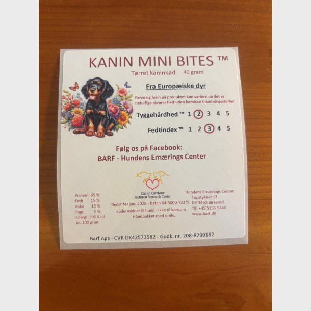 Kanin mini bites 40 gram - pr�vepose