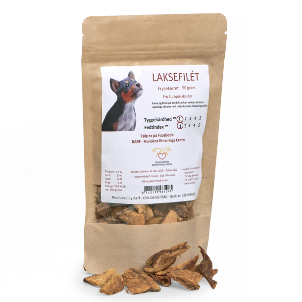 Laksefilet frysetrret 50 gram