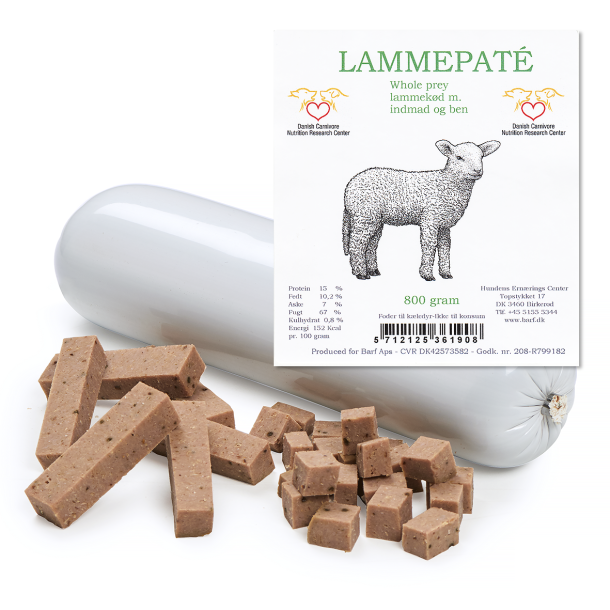 Lamme pate med ben 800 gram