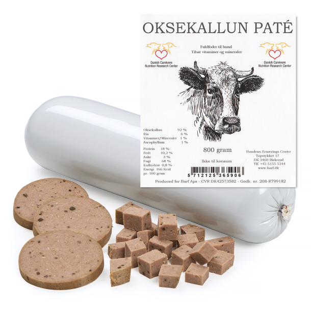 Oksekallun pat 800 gram - 10 stk