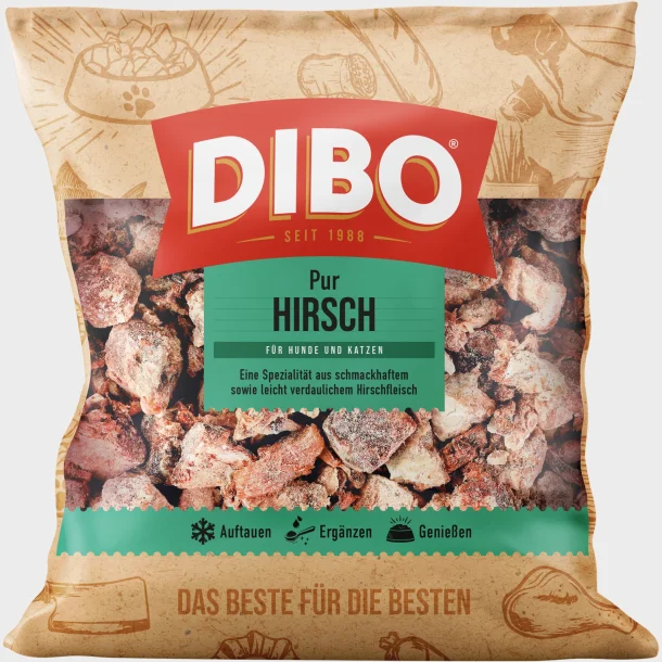 Dibo 1000 gram hjort l�sfrosset 89.- pr. stk.