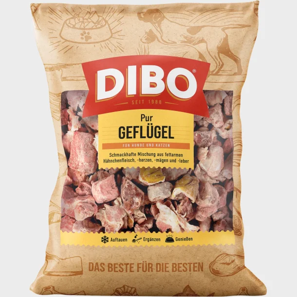 Dibo 2000 gram kylling l�sfrosset 99.- pr. stk.