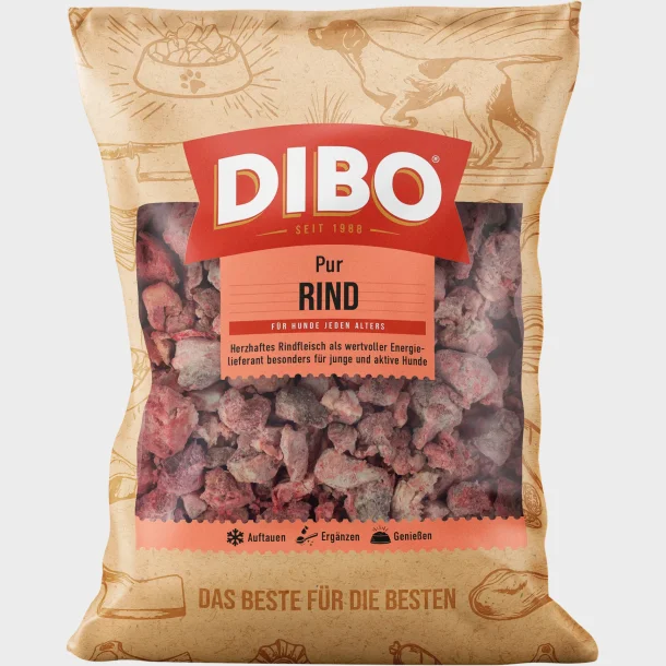Dibo 2000 gram l�sfrosset oksek�d Pris 99,- pr stk.