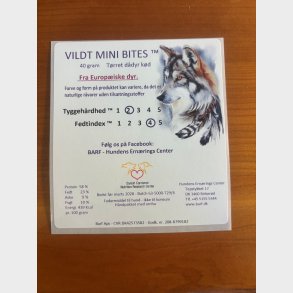 Vildt mini bites 40 gram - pr�vepose